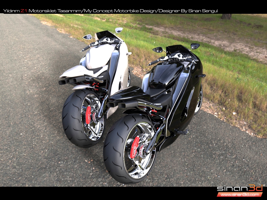 Yıldırım Z1 Motorsiklet Tasarımım / sinan3d